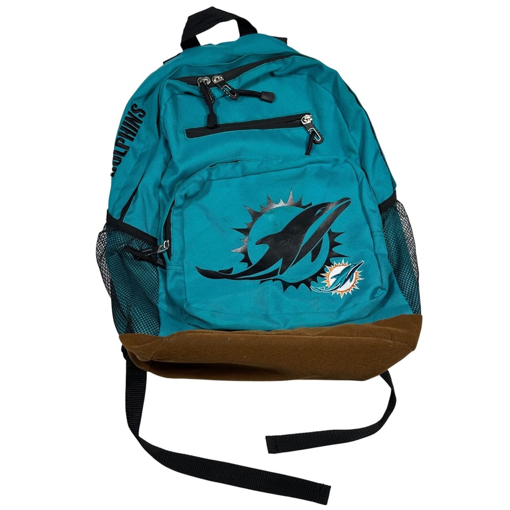NFL Miami Dolphins Backpack Teal The Northwest Company Logo School Travel Bag
